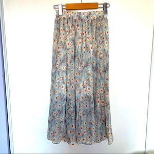 flora print maxi skirt